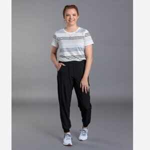 Lularoe Rise Collection Infinite Jogger Pants Women XL Black Solid Pull On OO07X